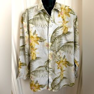 Tommy Bahama “Relax” 100% Linen Long/ Sleeve Men’s Button Down Shirt, Size XL
